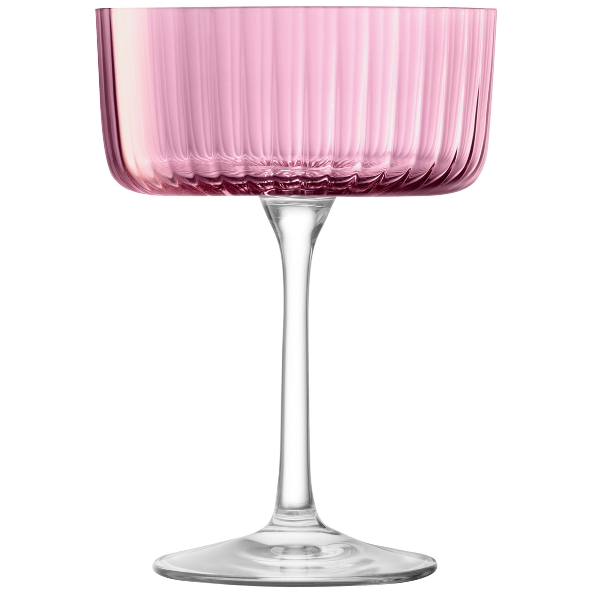 Set of four LSA GEMS cocktail glasses in berry color, 230ml capacity, showcasing elegant glassware for beverages.