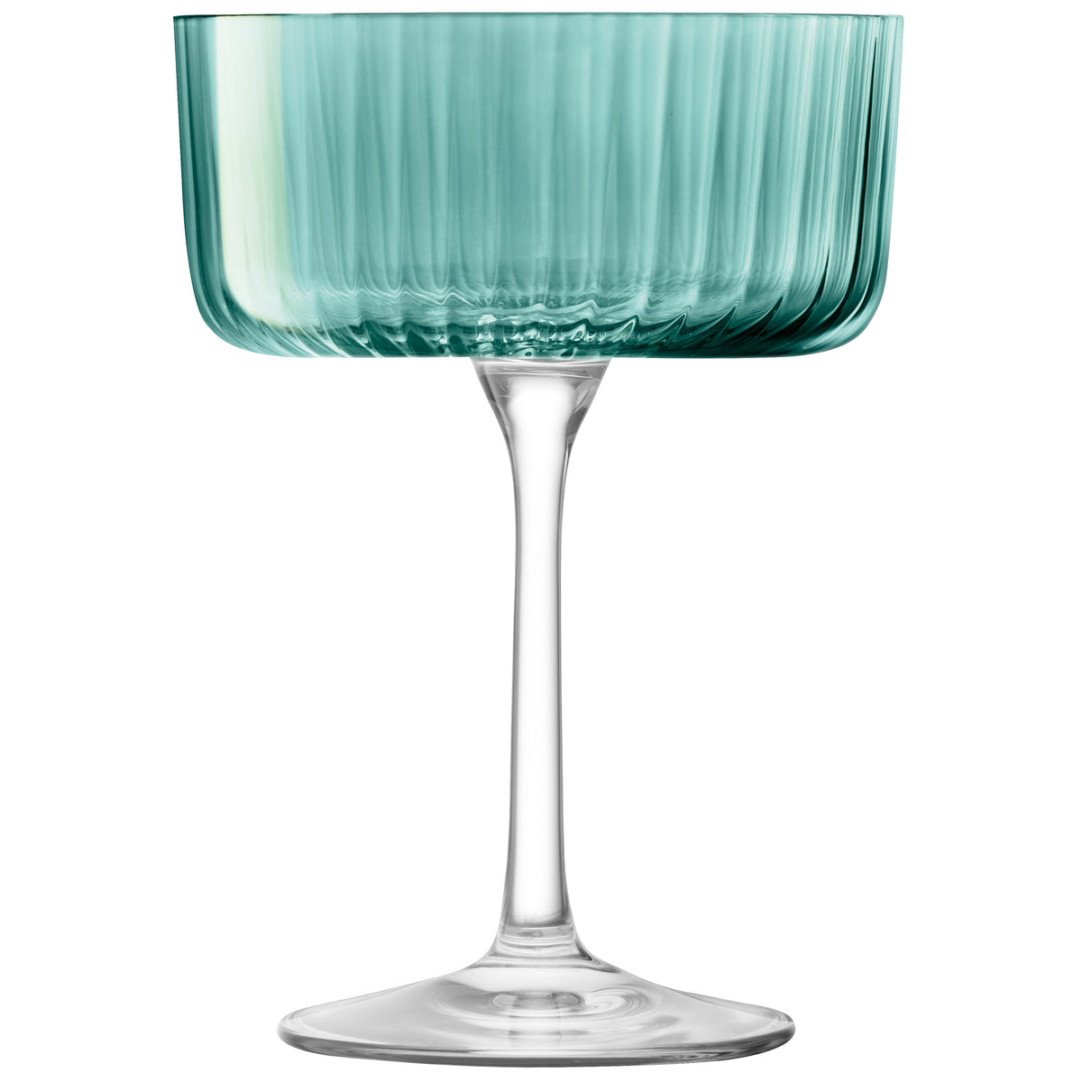 Set of four LSA GEMS cocktail glasses in emerald green, 230ml capacity, elegant and modern barware for cocktails.