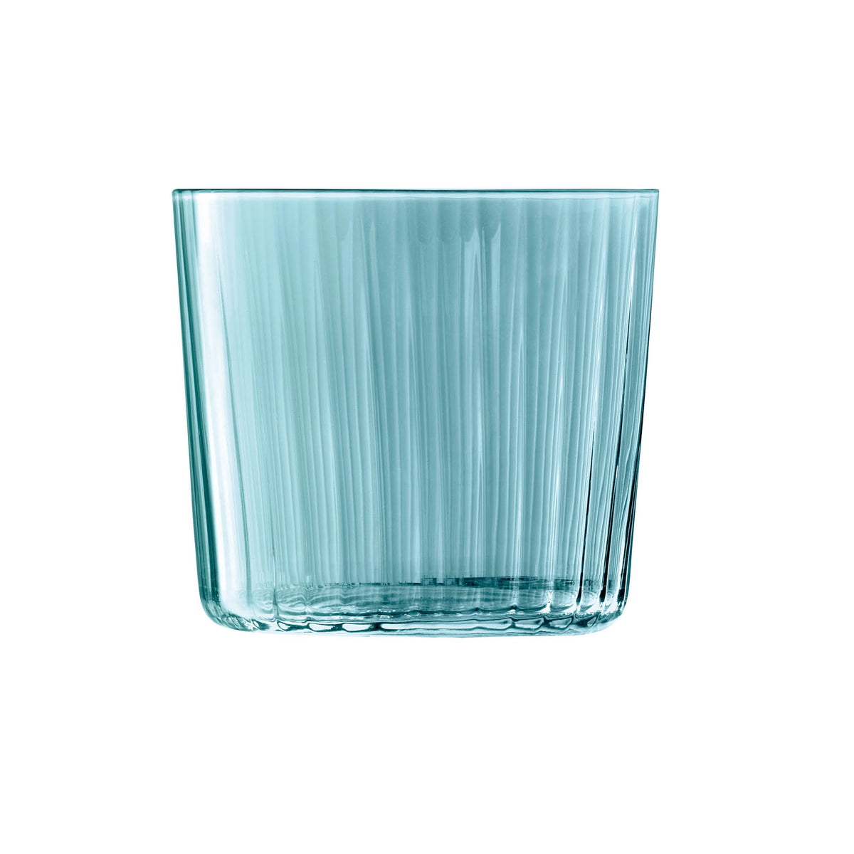 Set of four LSA Gems tumblers, 310ml each, featuring assorted sapphire-colored glass in a stylish, modern design.