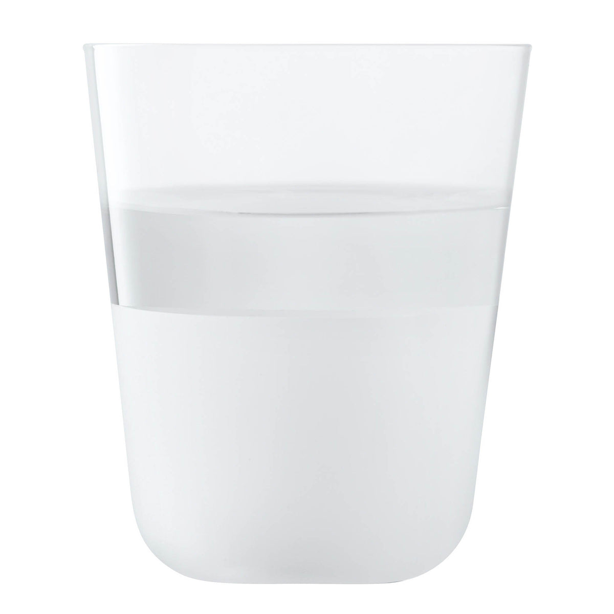Pair of LSA Arc Contrast Tumblers in 380ml Mist color, showcasing modern glass design for beverages.