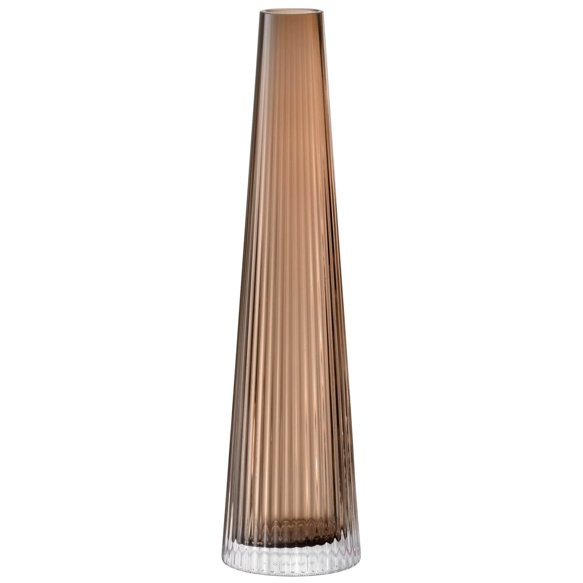 LSA Beacon candle holder and vase in taupe and jet black, tall 34cm kerzenhalter with modern design and sleek finish.