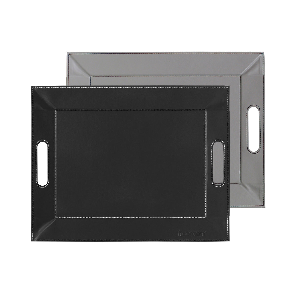 FREEFORM DUO tablet in gray and black with a sleek, modern design shown on a smooth surface.