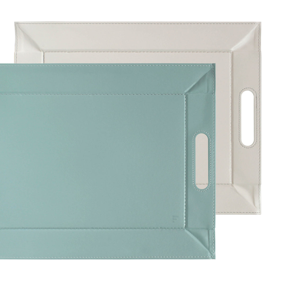 Freeform Wendetablett 2in1 tablett and Tischset in mint and elfenbein, small size, showing dual-sided design