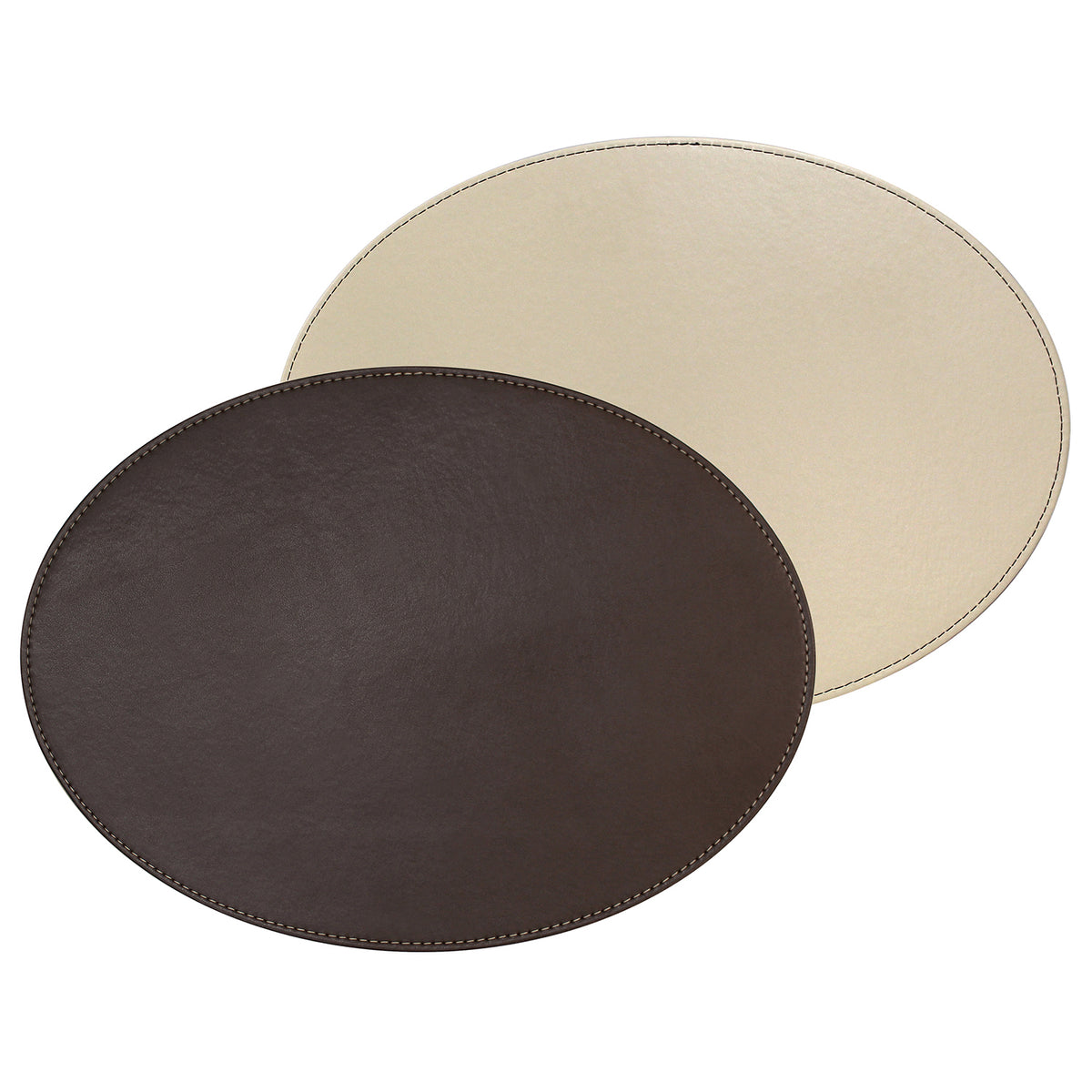 FREEFORM Platzset DUO in kunstleder, featuring two elegant place mats with a modern design and textured surface.