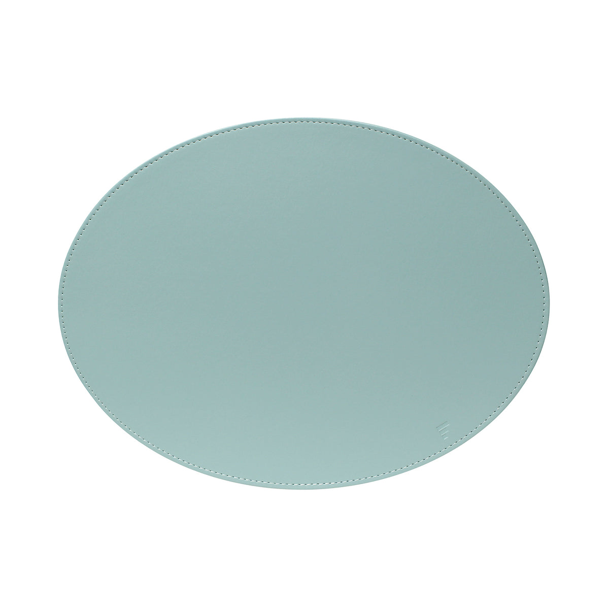 FREEFORM Platzset DUO in mint and elfenbein, oval-shaped table setting with a stylish, modern design.