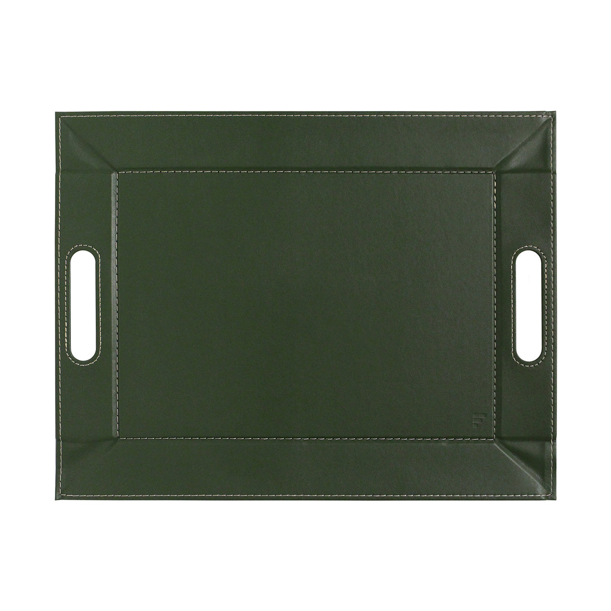 Freeform 2-in-1 Wendetablett and tablemat in olive and ivory, small size, showing reversible surface and stylish design.