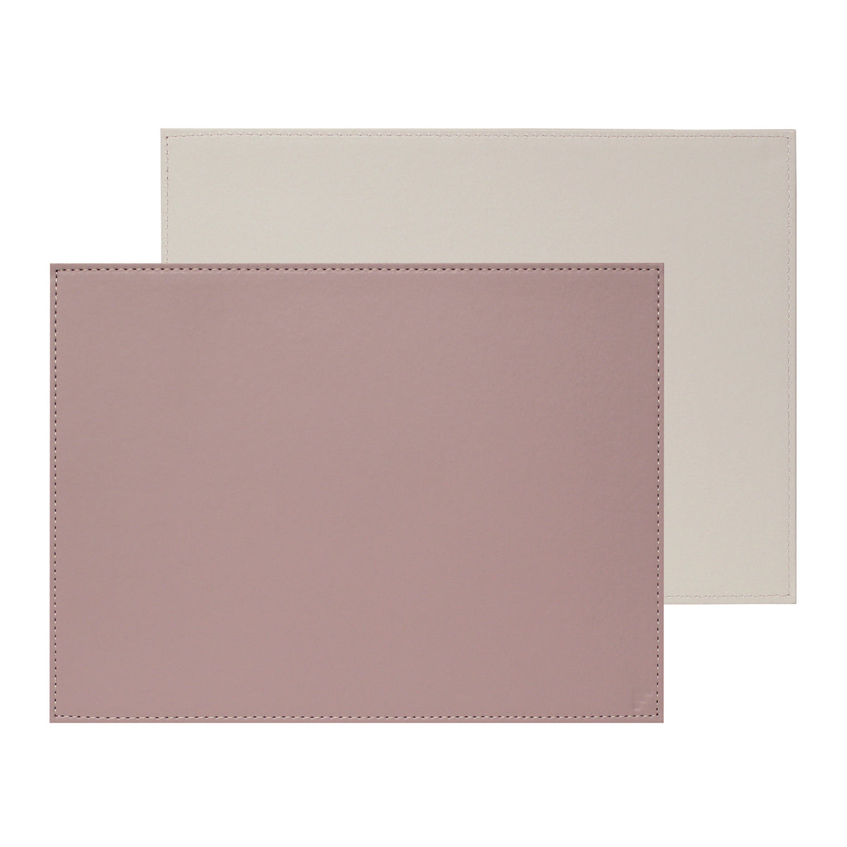 FREEFORM Platzset DUO in altrosa and stein, rectangular table placemats set, stylish and durable for dining table decoration.