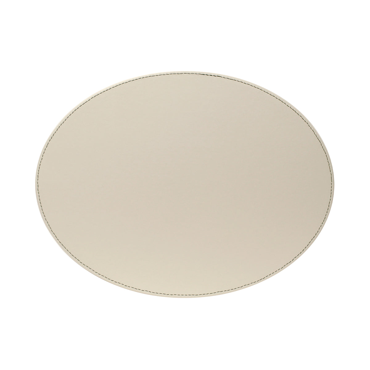 FREEFORM Platzset DUO in olive green and ivory with oval shape, featuring a stylish, coordinated design for elegant table setting.