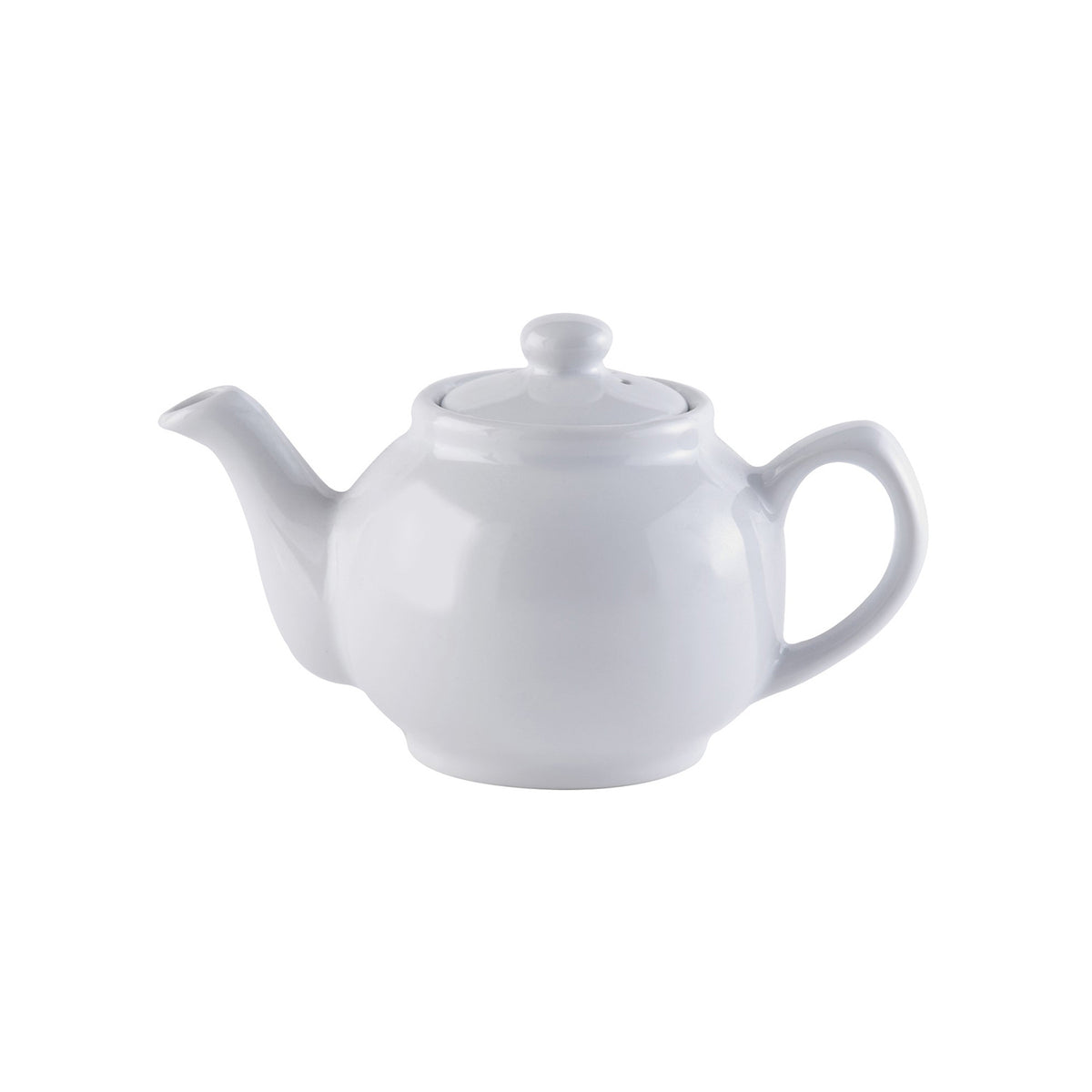 White P & K Price & Kensington teekanne with classic design, featuring a rounded body and curved handle, on a white background.