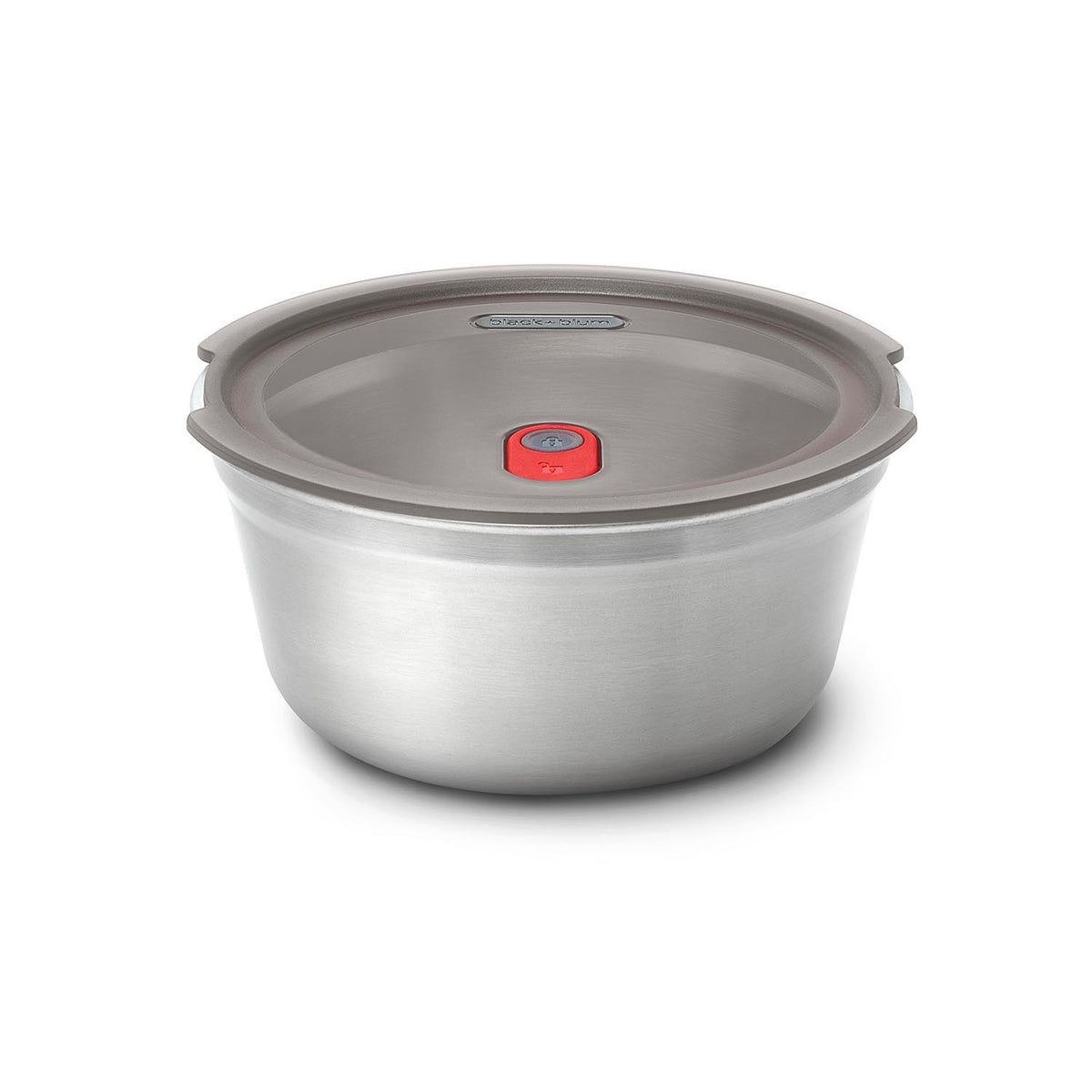 Black+Blum stainless steel multifunction storage container with secure lid, ideal for kitchen organization and food storage.