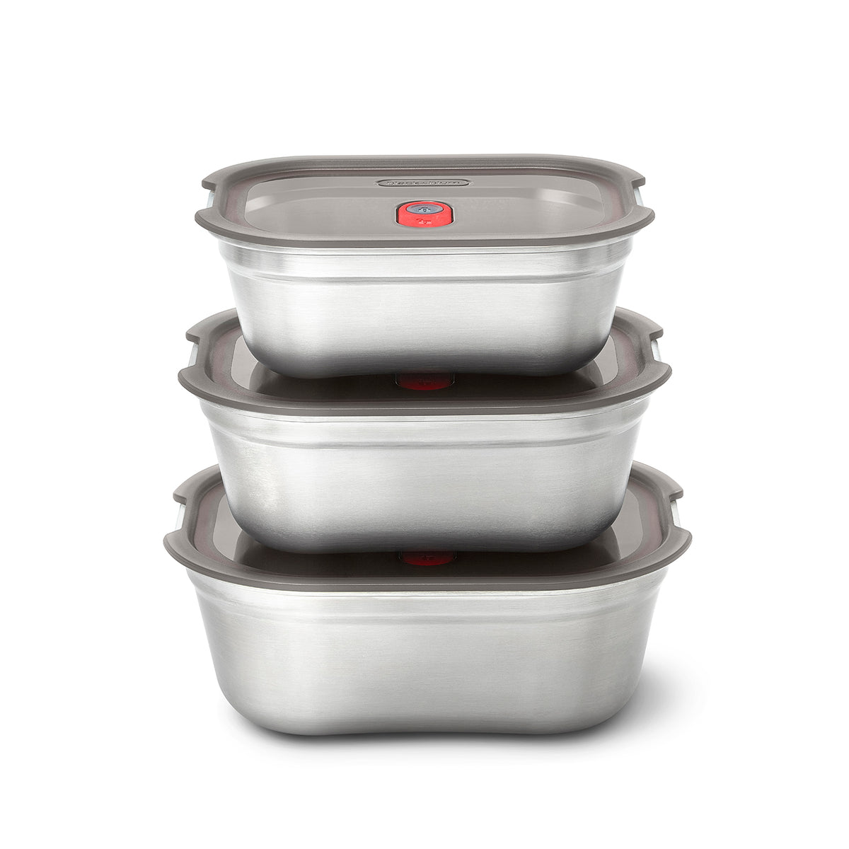 BLACK+BLUM 3-piece multifunction storage set with 650ml, 900ml, and 1200ml containers for kitchen organization.