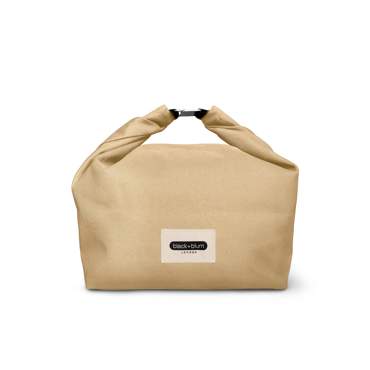 BLACK+BLUM lunchbag with 6.7-liter capacity, featuring a sleek black design and sturdy handle for easy carrying.