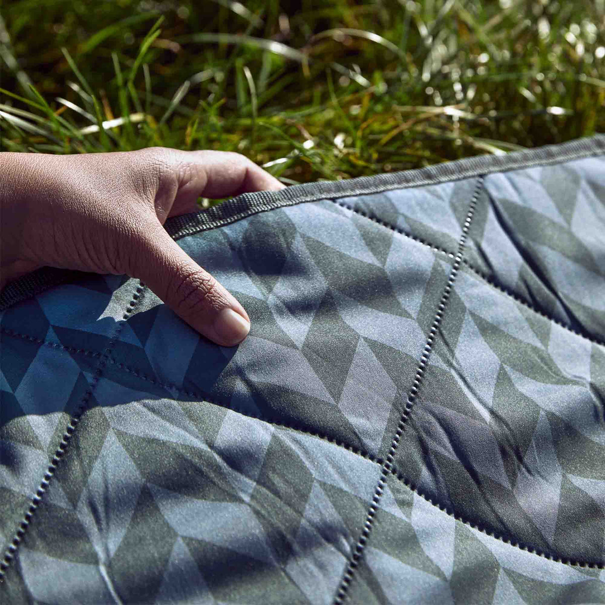 BLACK+BLUM green picnic blanket, 2 x 1.4 meters, outdoor mat with soft fabric and vibrant color for outdoor gatherings.