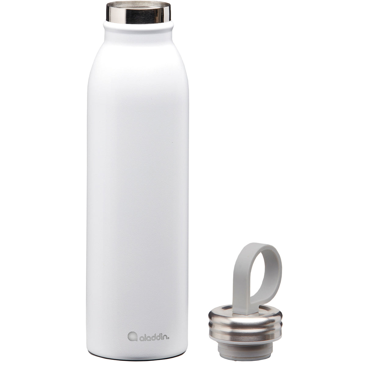 ALADDIN Chilled Schnee-Weiß insulated bottle with sleek white design, 550ml capacity, perfect for keeping drinks cold.