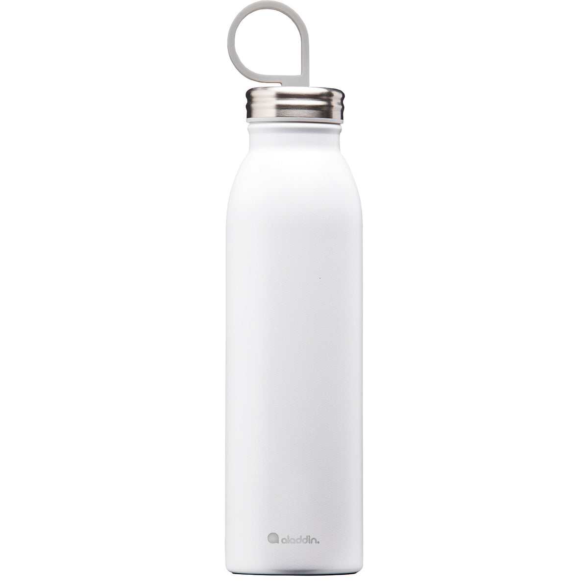 ALADDIN Chilled Schnee-Weiß 550ml insulated bottle, white stainless steel thermos with smooth finish and secure lid.