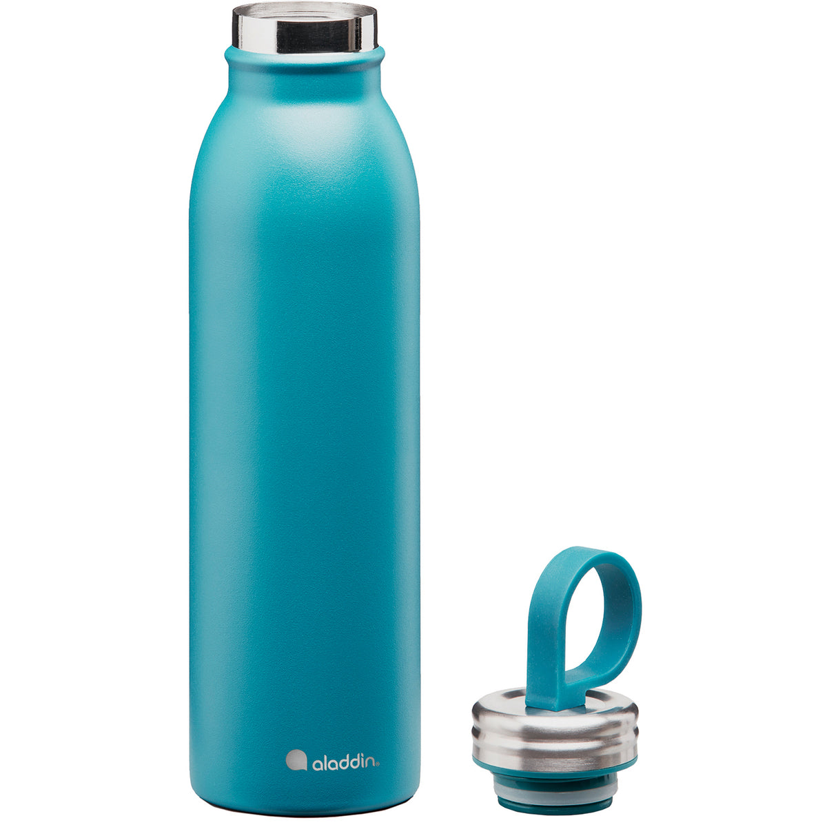 ALADDIN Marine-blue insulated bottle, CHILLED series, 550ml capacity, stainless steel design for hot or cold beverages.