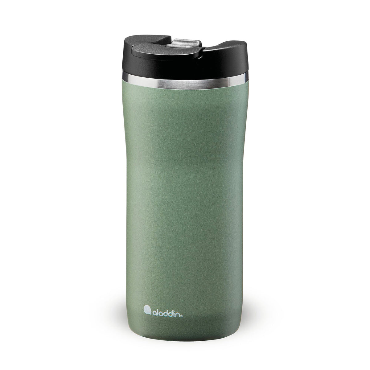 ALADDIN Barista thermobecher in green, 350 ml, with a sleek design and secure lid for hot and cold beverages.