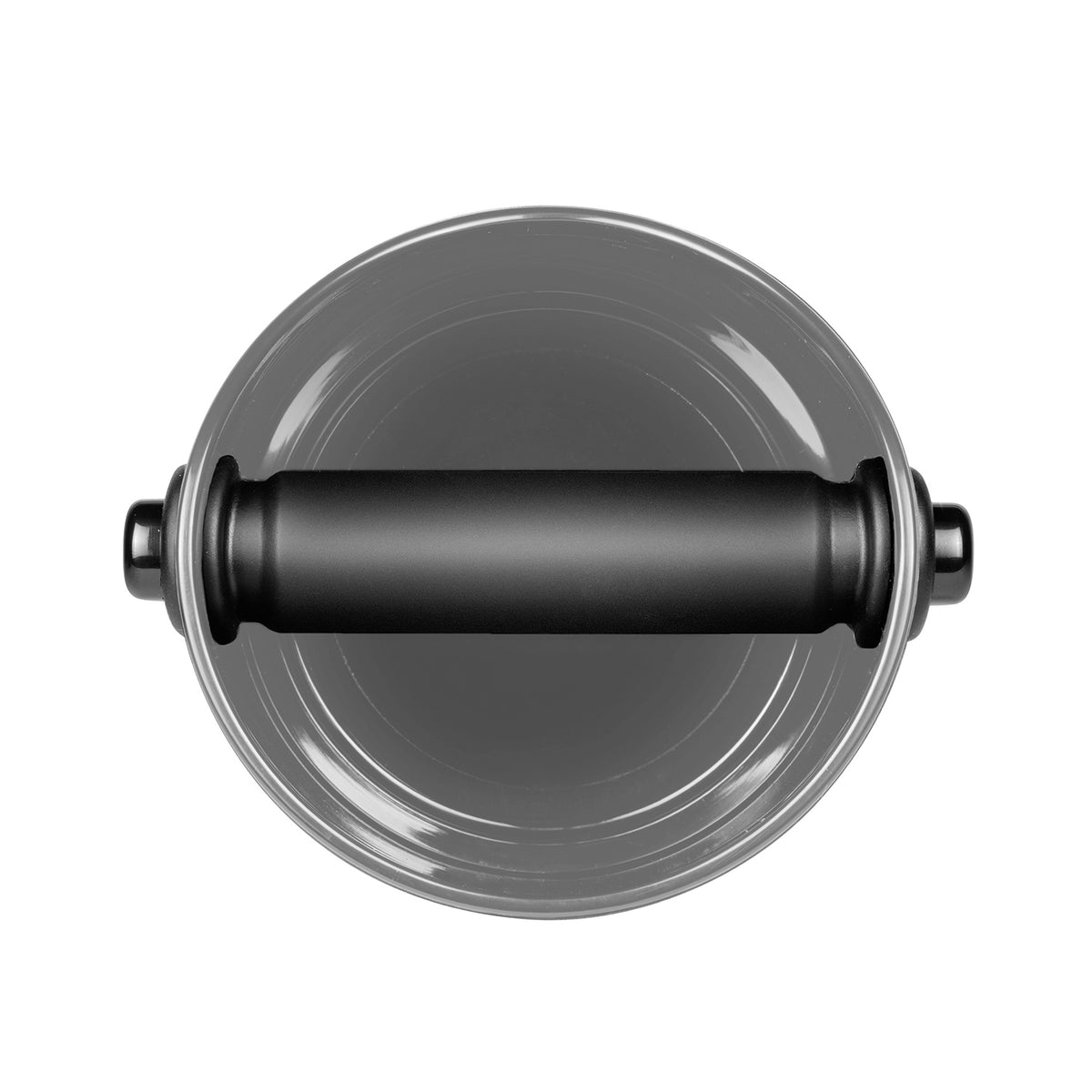 DREAMFARM Kaffeesatz-Behälter for used coffee grounds, black plastic container with lid, suitable for coffee enthusiasts.
