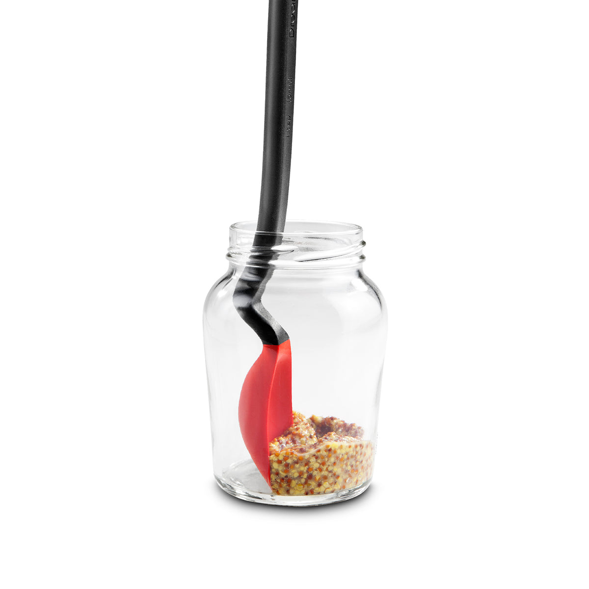 DREAMFARM MINI SUPOON cooking spoon with a wooden handle and small, rounded scoop for precise stirring and serving.
