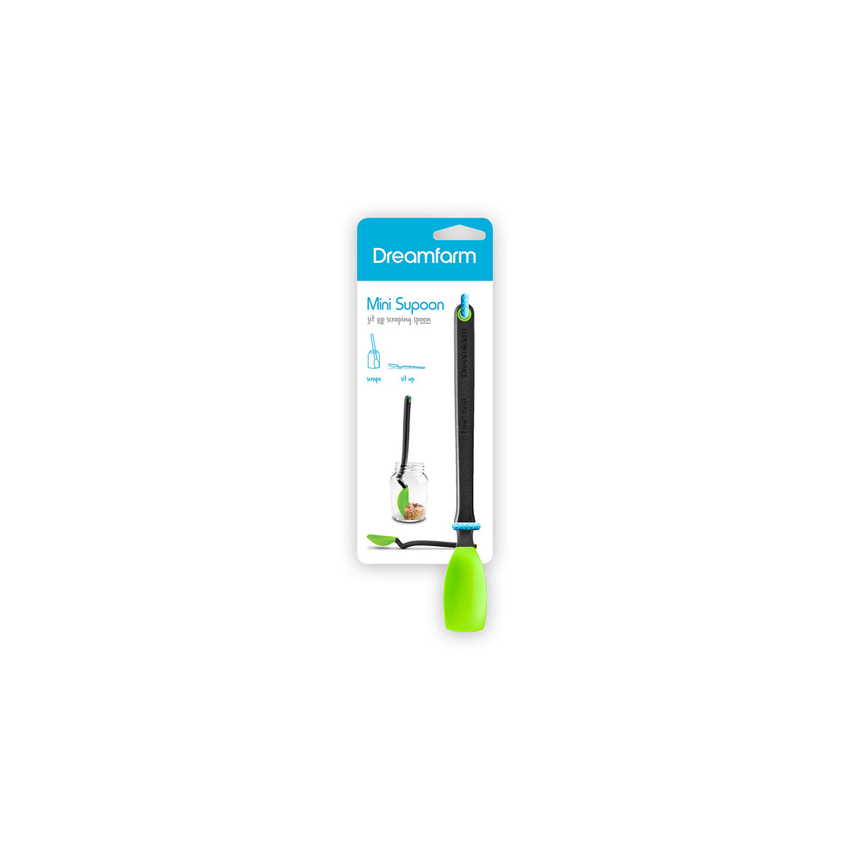 Mini SUPoon Kochlöffel by DREAMFARM, small wooden cooking spoon with a smooth handle and natural finish for kitchen use.