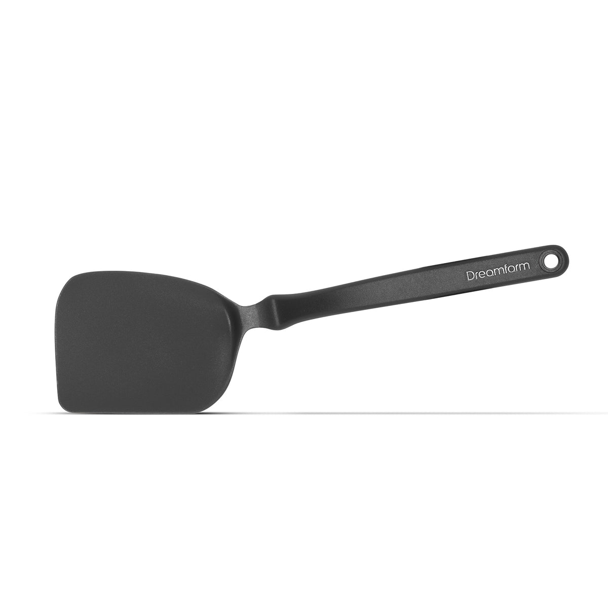 DREAMFARM mini kitchen spatula, black Küchenwender with a compact design for easy cooking and flipping.