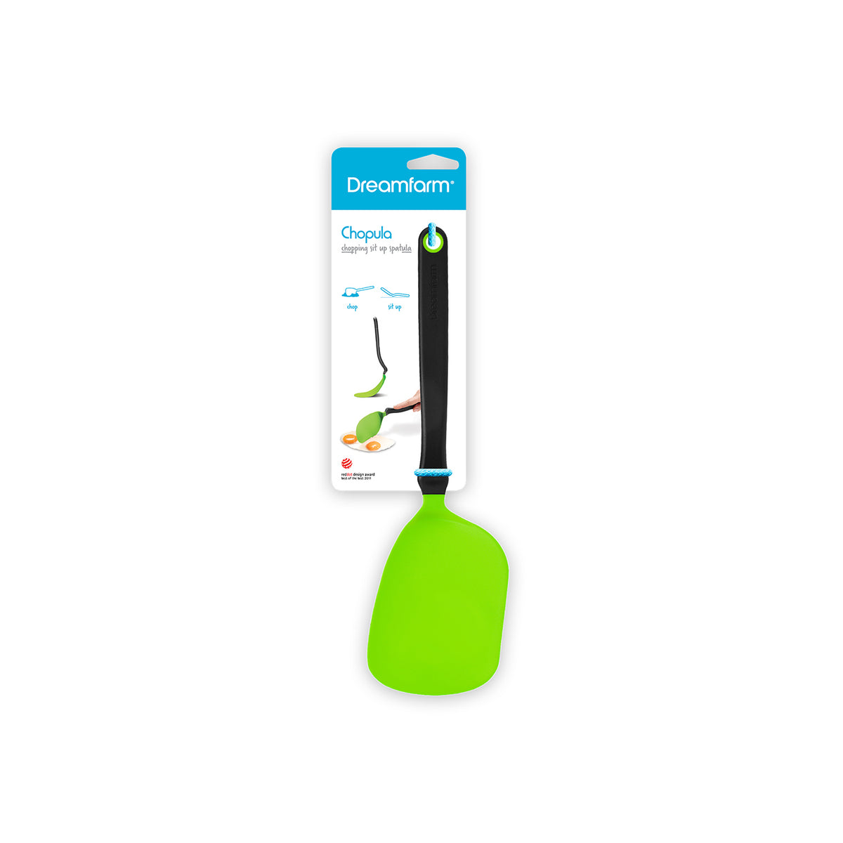 DREAMFARM Pfannenwender Chopula, flexible silicone spatula for flipping and serving in the kitchen.
