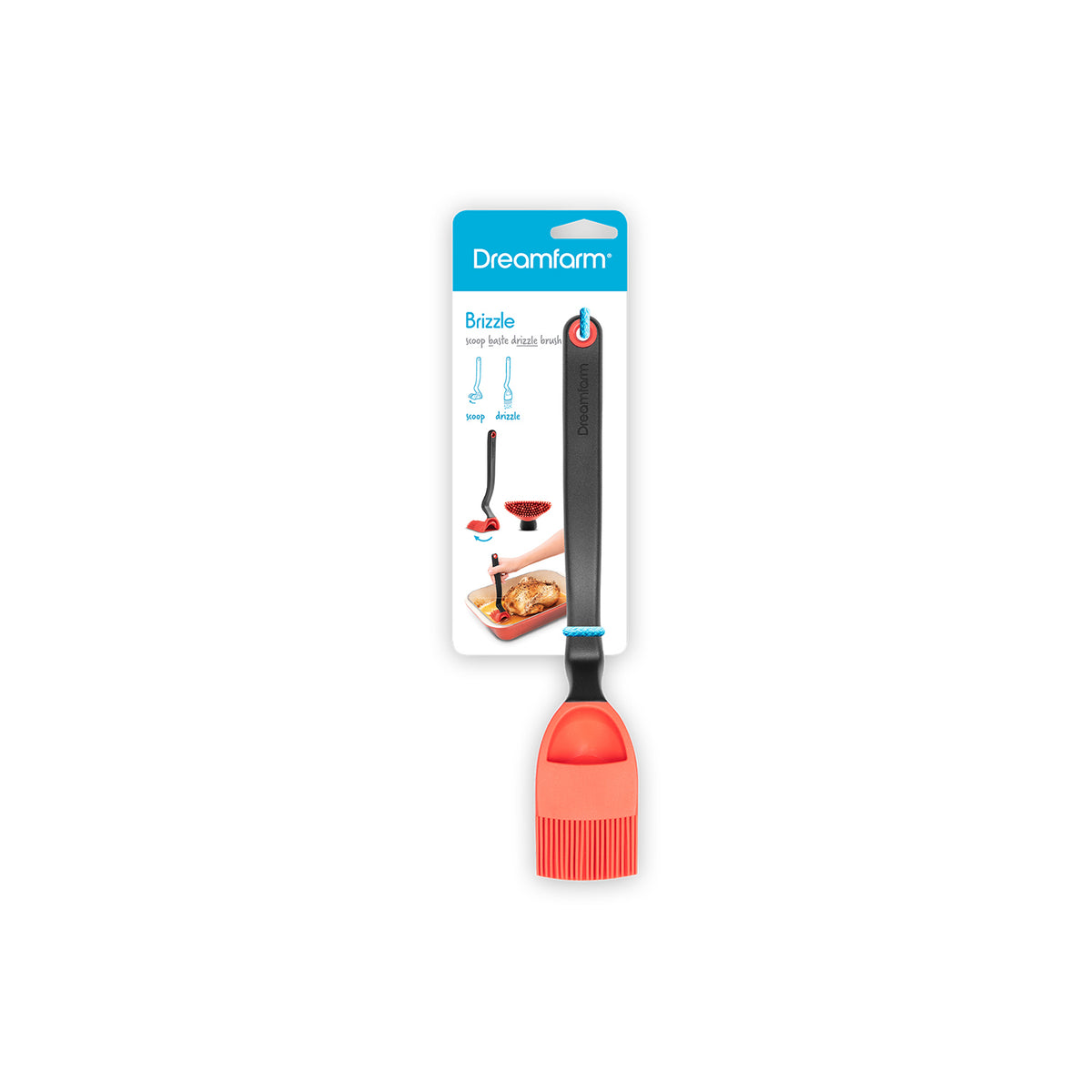 DREAMFARM Kochpinsel Brizzle kitchen brush with wooden handle and durable bristles for cooking and cleaning tasks.