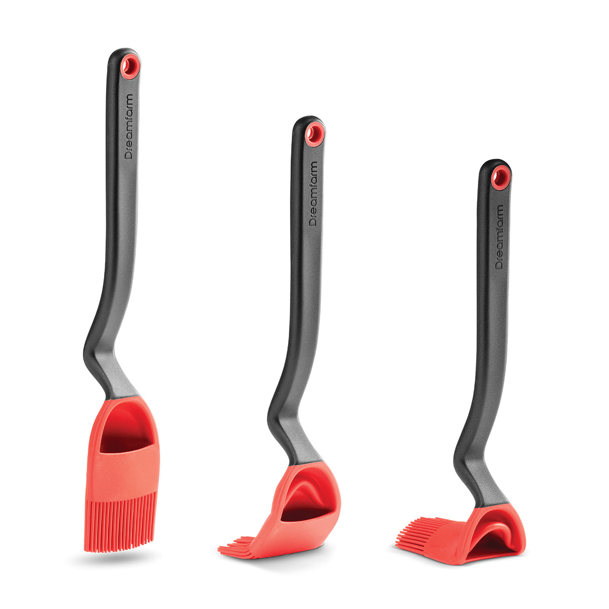 DREAMFARM Kochpinsel BRIZZLE kitchen brush with wooden handle and durable bristles for cleaning cookware and surfaces.