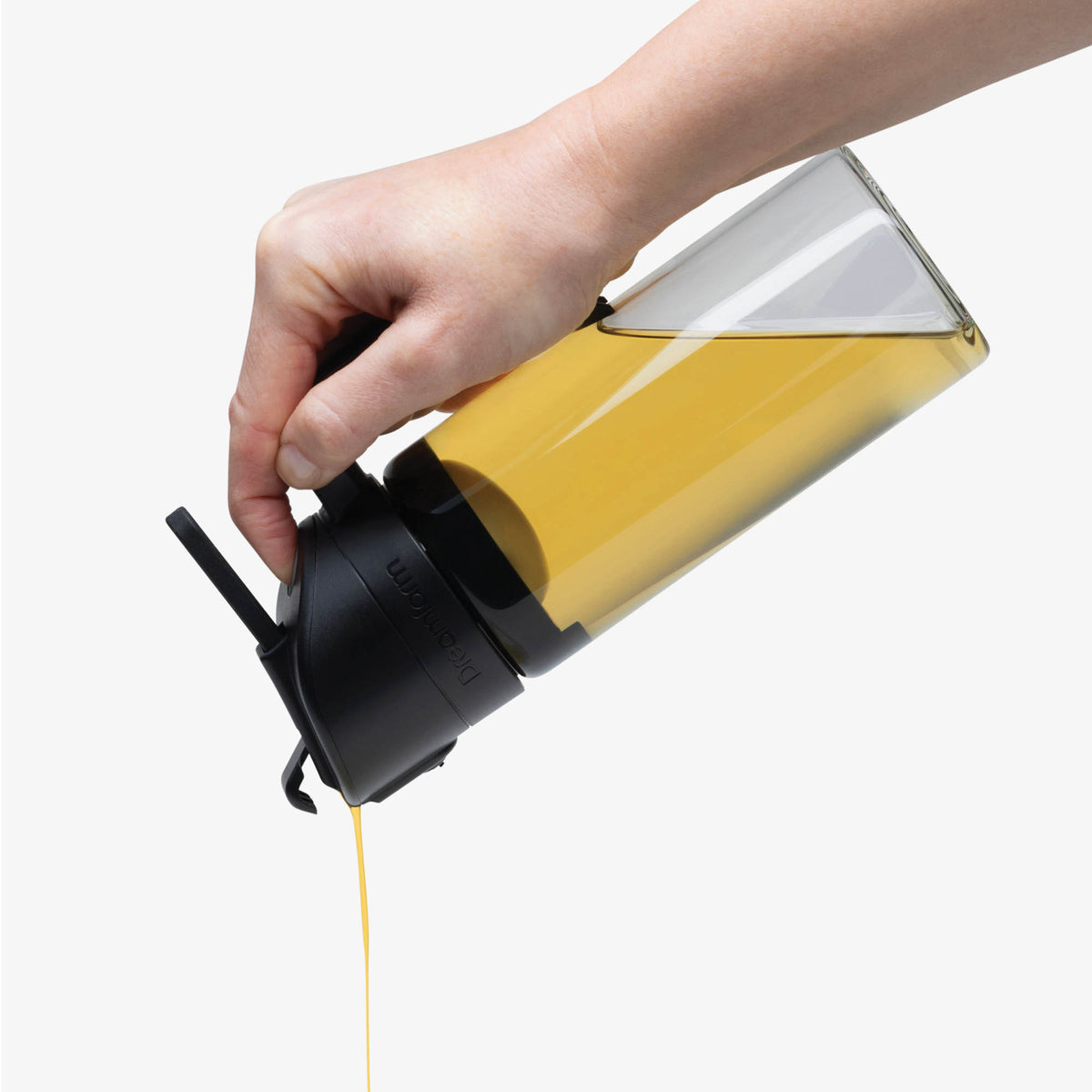 Black DREAMFARM Ölsprüh-Flasche OILEROO for oil spraying, 400ml capacity, with a sleek design.