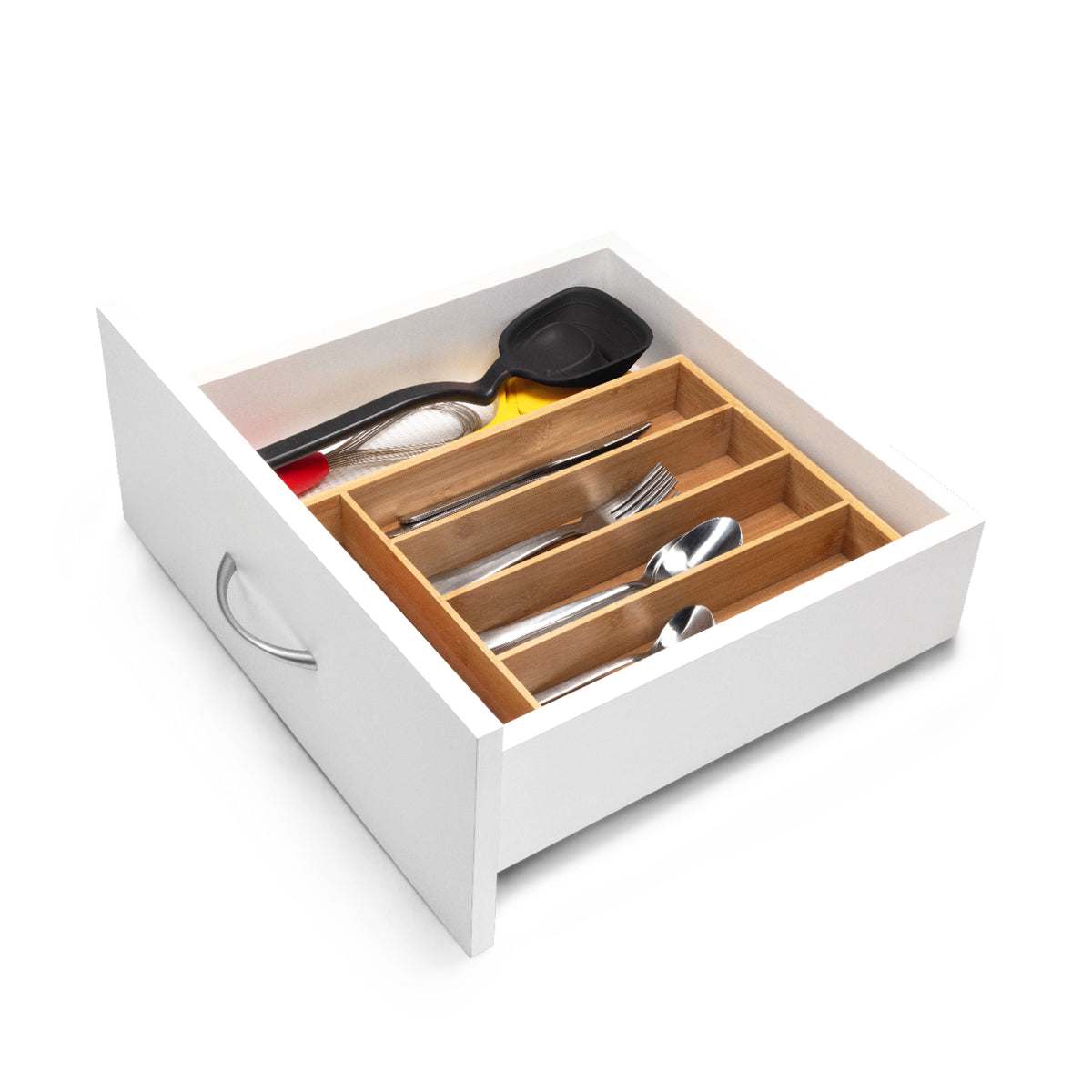 Red DREAMFARM Schöpfkelle (ladle) with a flat, wide scoop for serving soups and liquids, made of durable materials.