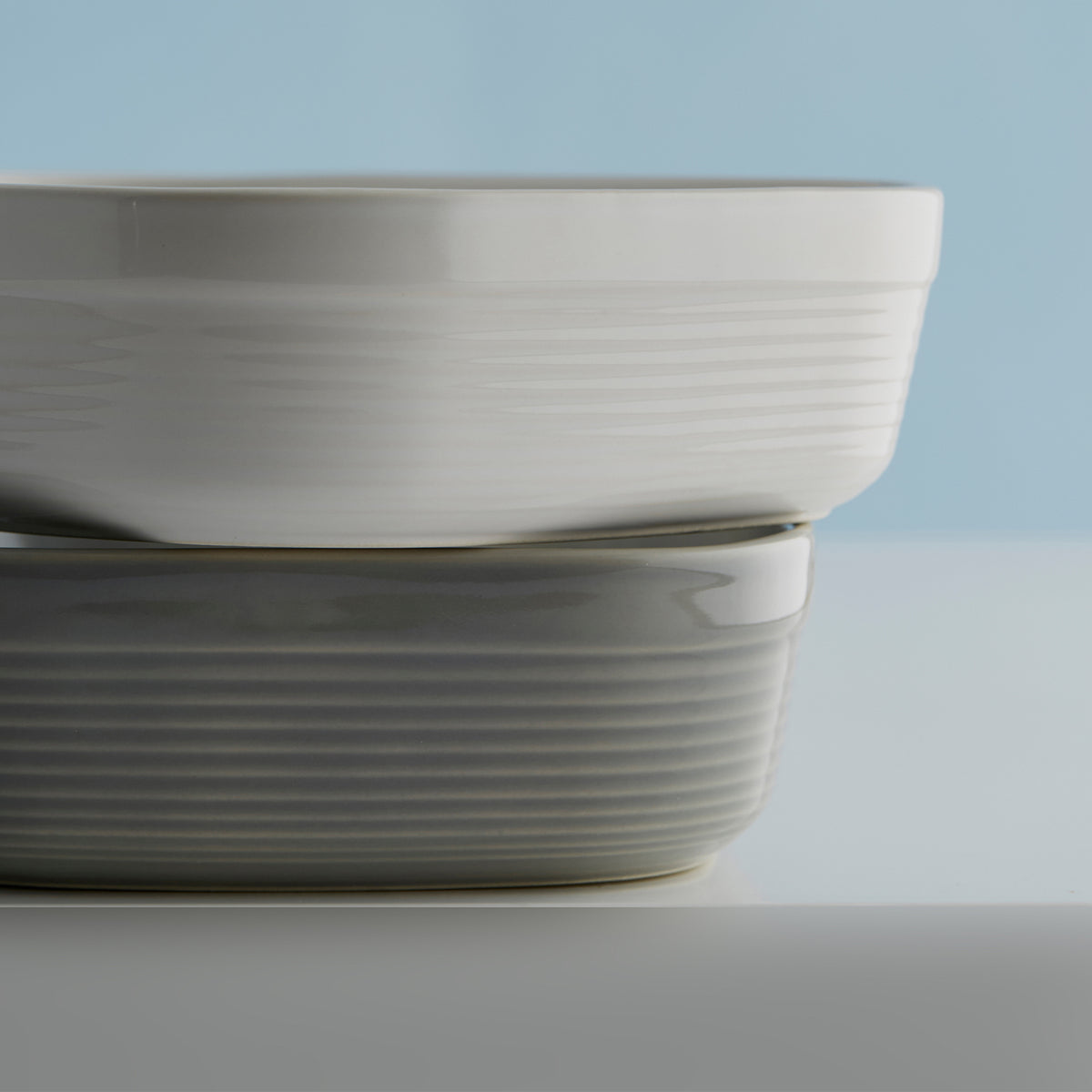 William Mason kleine rechteckige Auflaufform in 1,4 Liter, in zwei Farben, ceramic baking dish by Mason Cash.