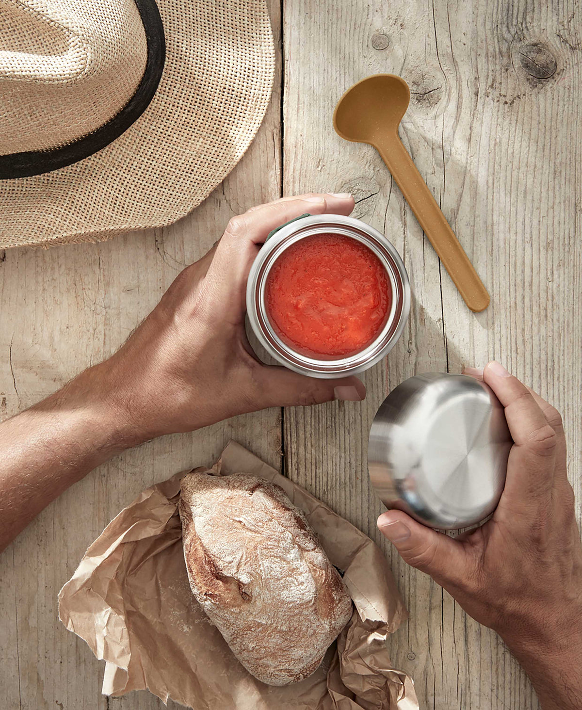 Rote Paprika-Kichererbsen-Suppe