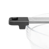 CUISIPRO dual stainless steel kitchen grater with coarse and fine sides for versatile food preparation.