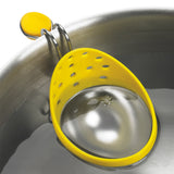 CUISIPRO Eier-Pochierer in gelb, weiß und Edelstahl, designed for perfect poached eggs.