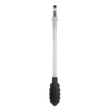 Black CUISIPRO cooking tongs with stainless steel handles, shown in a close-up view for grilling or kitchen use.