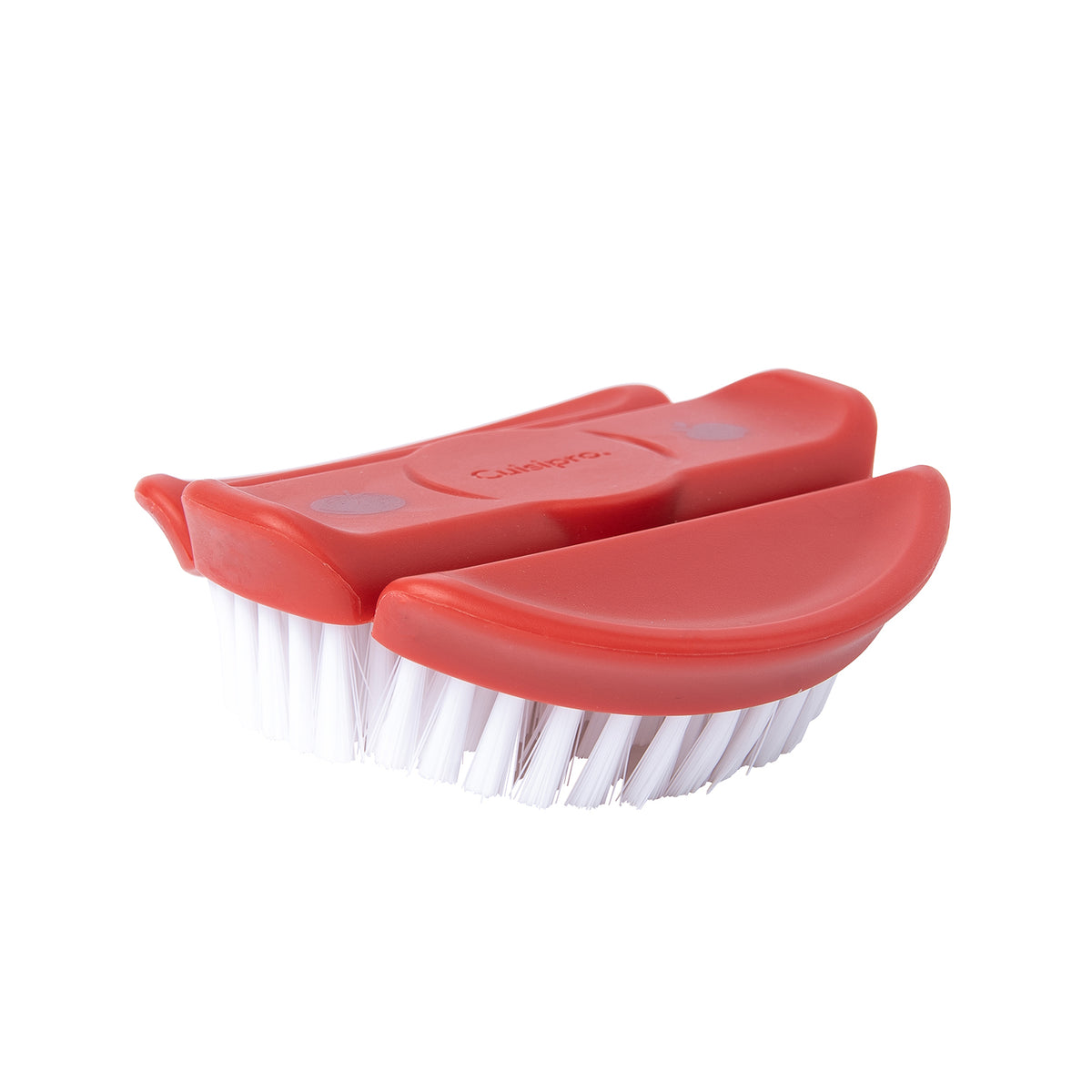 CUISIPRO red vegetable brush, 8.25 cm, with bristles for cleaning vegetables and produce.