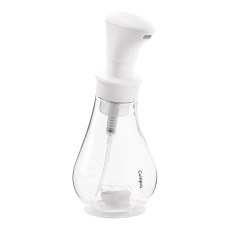 CUISIPRO soap foam dispenser in chrome, 39 cm tall, modern bathroom accessory for dispensing foam soap.