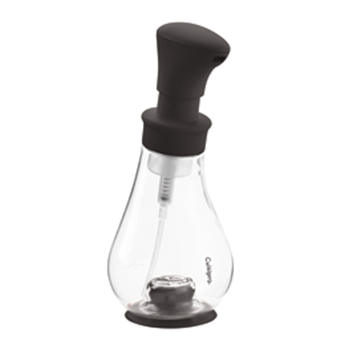 CUISIPRO soap foam dispenser in chrome, 39 cm tall, designed for dispensing foaming soap in bathrooms or kitchens.