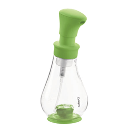 CUISIPRO chrom soap foam dispenser, 39 cm tall, with a sleek modern design and pump for dispensing hand soap foam.