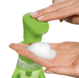 CUISIPRO soap foam dispenser in chrome, 39 cm tall with sleek design for dispensing foam soap.