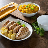 Corelle Winter Frost white dinnerware set, ceramic plates and bowls with a frosted winter design, durable and elegant for everyday use