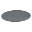 Gray Lodge coaster set with four round cork-backed drink coasters on a wooden surface.