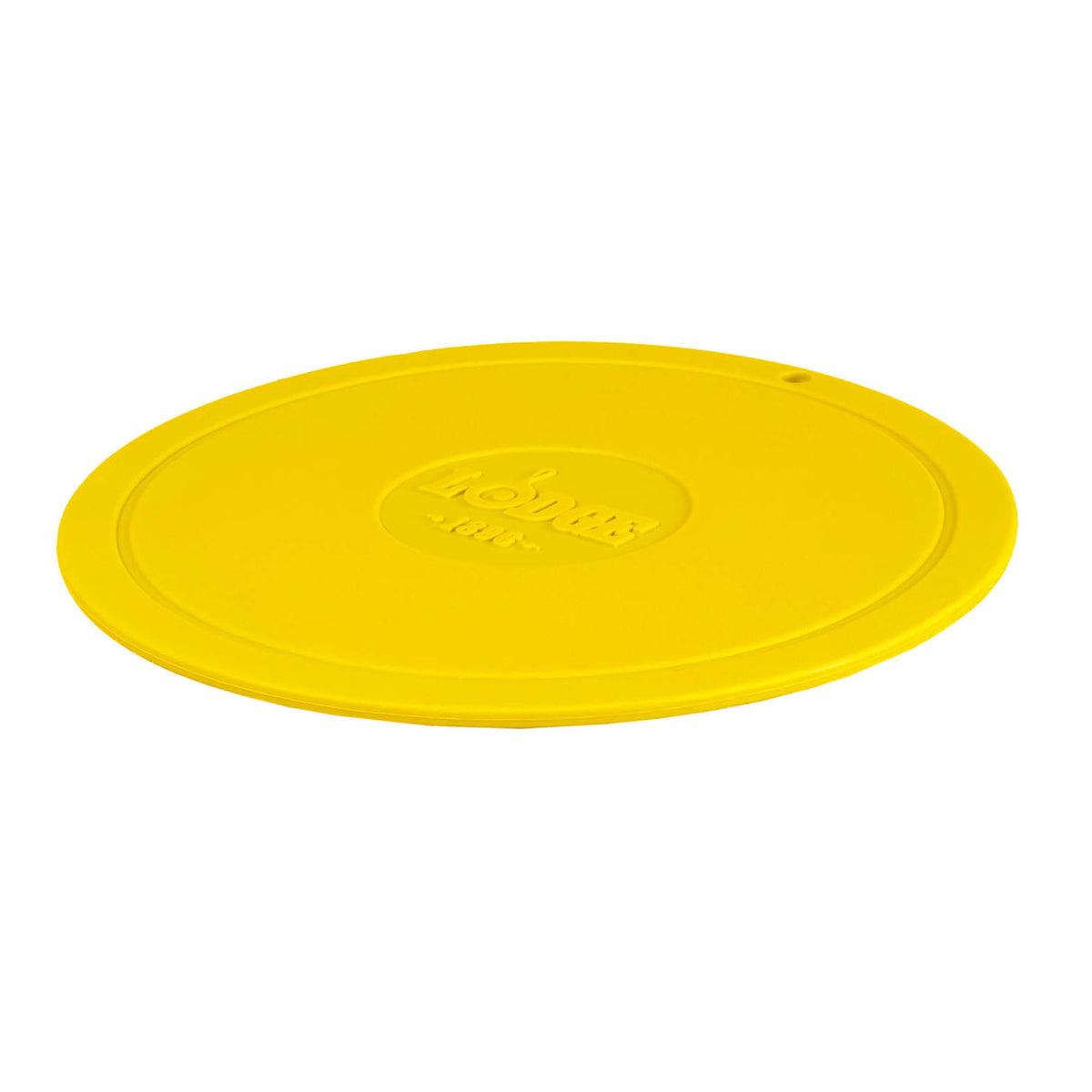 Gray Lodge coaster set with four round cork coasters featuring the Lodge logo for protecting surfaces.
