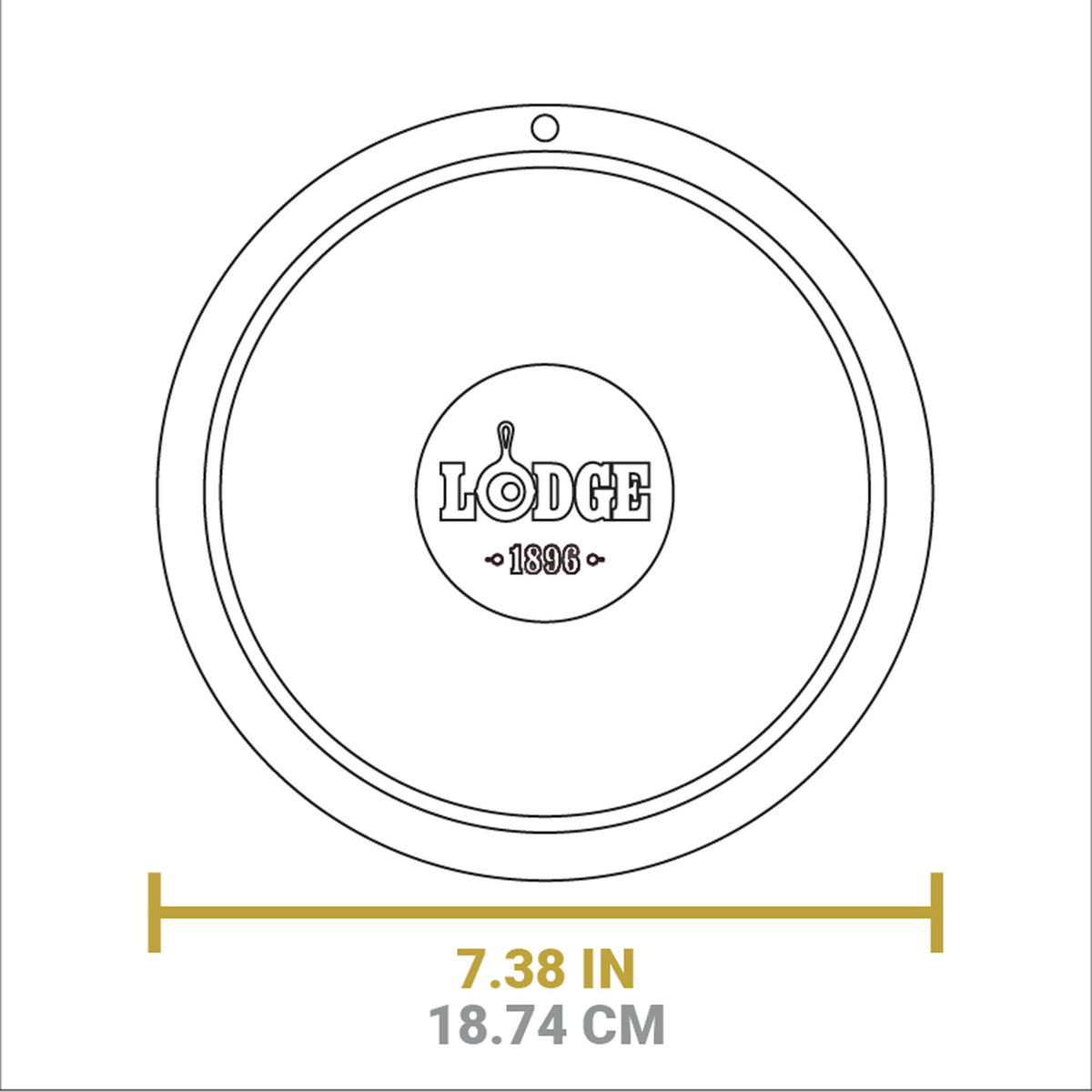 Gray Lodge coaster with a smooth, round surface designed to protect tables from hot or cold drinks.
