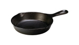 Lodge cast iron skillet in black, classic design, with a smooth cooking surface and sturdy handle for versatile kitchen use.