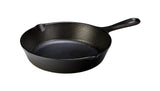 Lodge classic black cast iron skillet with handle, ideal for frying and cooking on stovetop or oven.