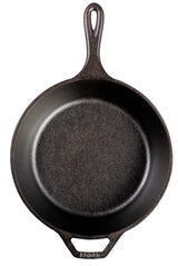 Lodge classic black cast iron skillet, 25.4 cm diameter, showing the sturdy handle and smooth cooking surface.