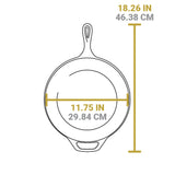 Lodge Classic cast iron skillet in black, 30.5 cm diameter, durable cookware for searing, frying, and baking in the kitchen.