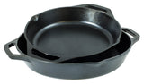 Lodge Classic cast iron skillet in black, showing a smooth cooking surface and sturdy handle for versatile use.