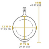 Lodge classic black cast iron skillet showing a smooth cooking surface and sturdy handle for versatile kitchen use